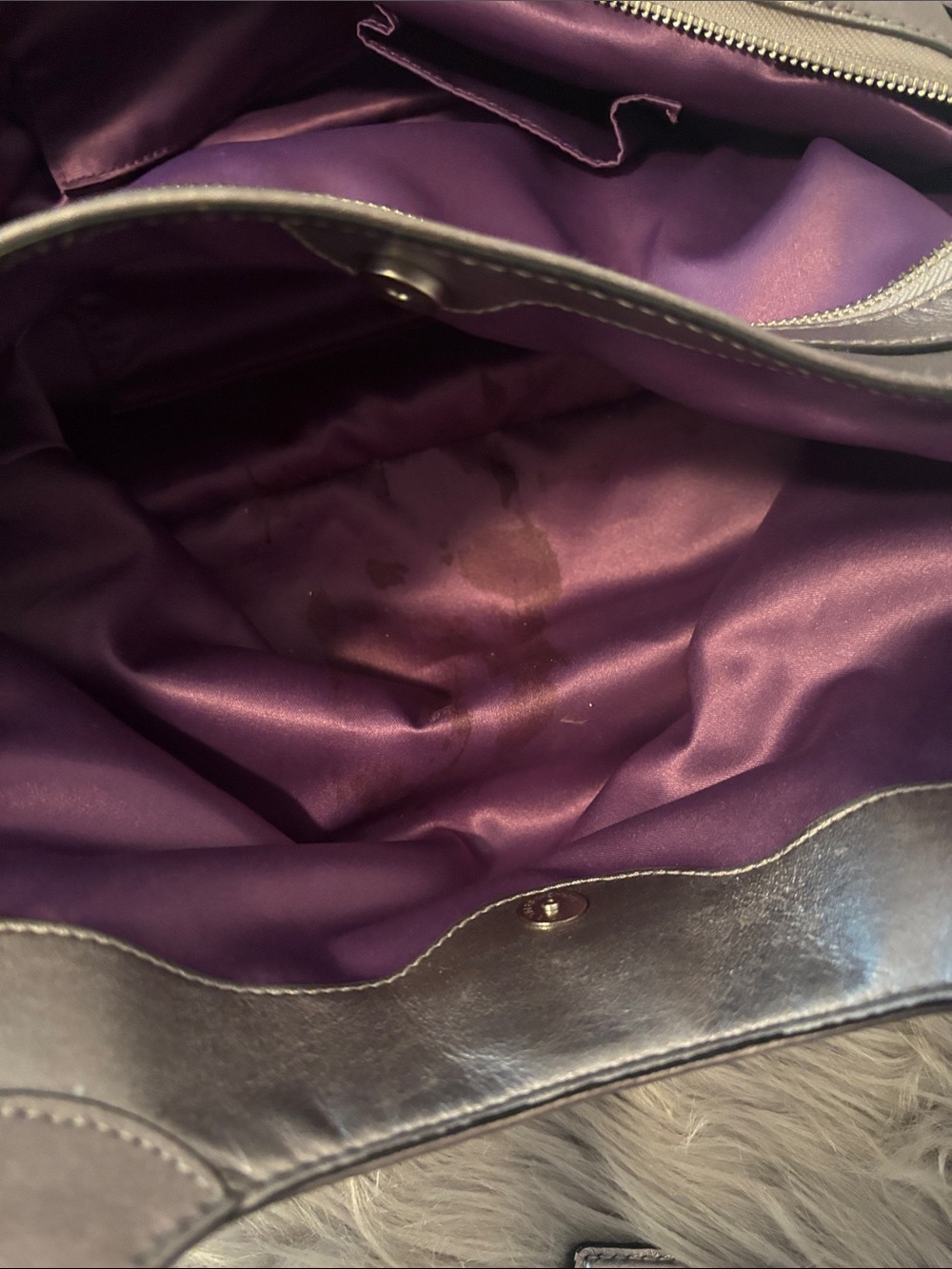 Coach Gray Signature Canvas Shoulder Bag with Leather Trim - Picture 13 of 14